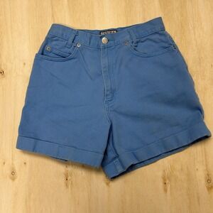 Y2K Cenza Shorts Womens 8 Blue Cotton Twill Chino Relaxed Cuffed 5 Pocket Casual